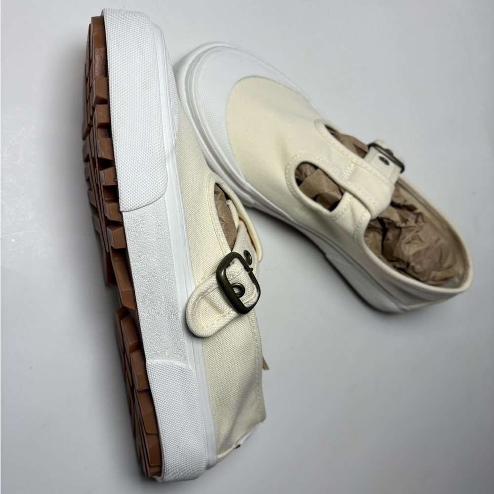 Vans Women's Cream Canvas Sneakers - Picture 14 of 16